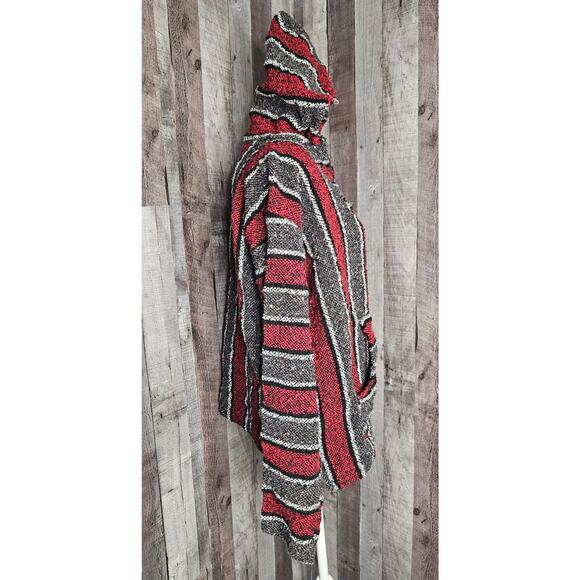 FRANK's TEXTILES Baja Mexican Pull Over HOODIE Rag XL Recycled Fiber VINTAGE - Picture 3 of 6